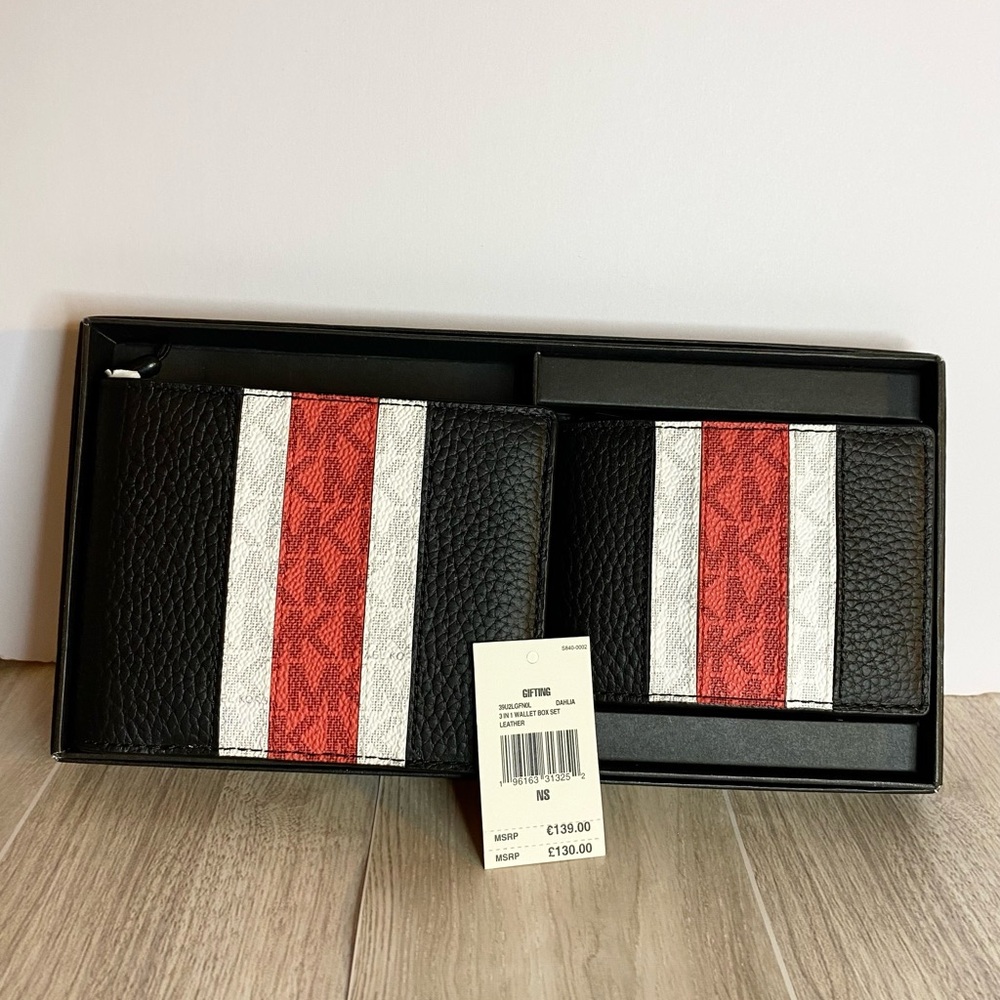 NWT Michael Kors Mens Wallet Gift Set - Picture 2 of 7